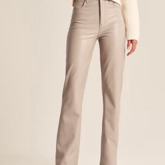 Abercrombie & Fitch Women's Tan and Cream Trousers - Picture 1 of 5